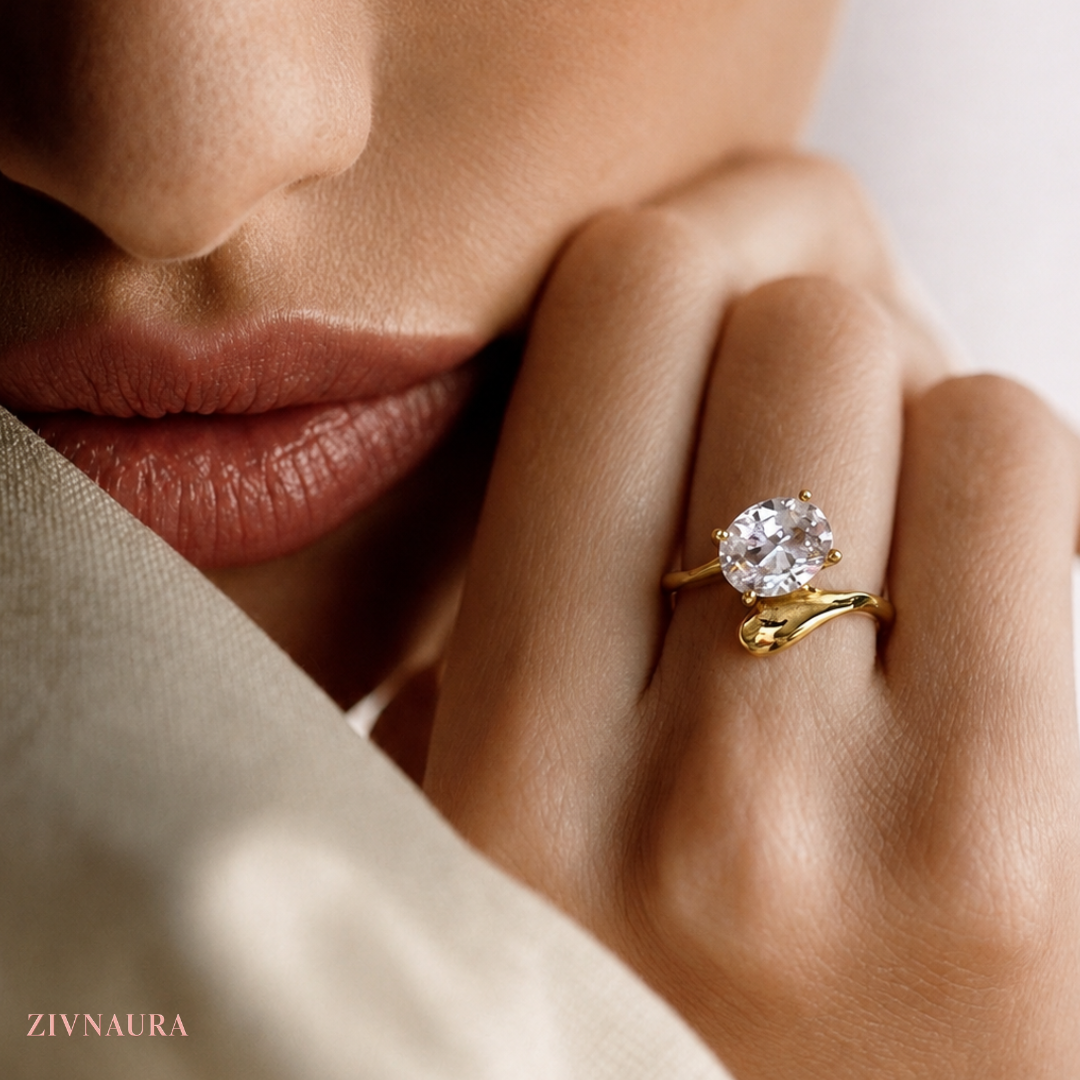 Serene Wave Ring